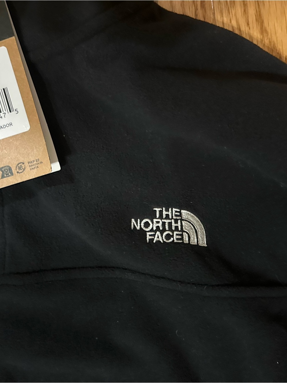 The North Face Black Fleece Pullover with White Logo - Picture 2 of 4
